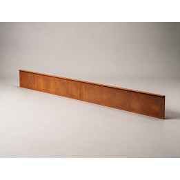 Bordure de jardin en acier Corten - Couché - hauteur 15 cm - 240 cm, vue d'ensemble sur fond neutre