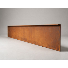 Bordure de jardin en acier Corten - Épais - hauteur 22 cm - 150 cm, vue d'ensemble sur fond neutre