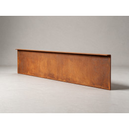 Bordure de jardin en acier Corten - Épais - hauteur 34 cm - 240 cm, vue d'ensemble sur fond neutre