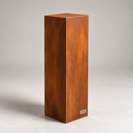 Socle sculpture Corten Œillon 40×40×60 cm | D.Forge